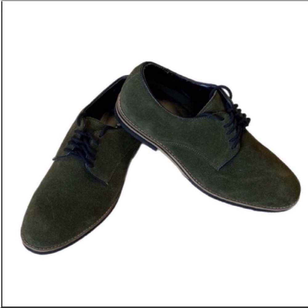 NWOT Thomas & Vine Men's Green Suede Derby Shoes 9.5